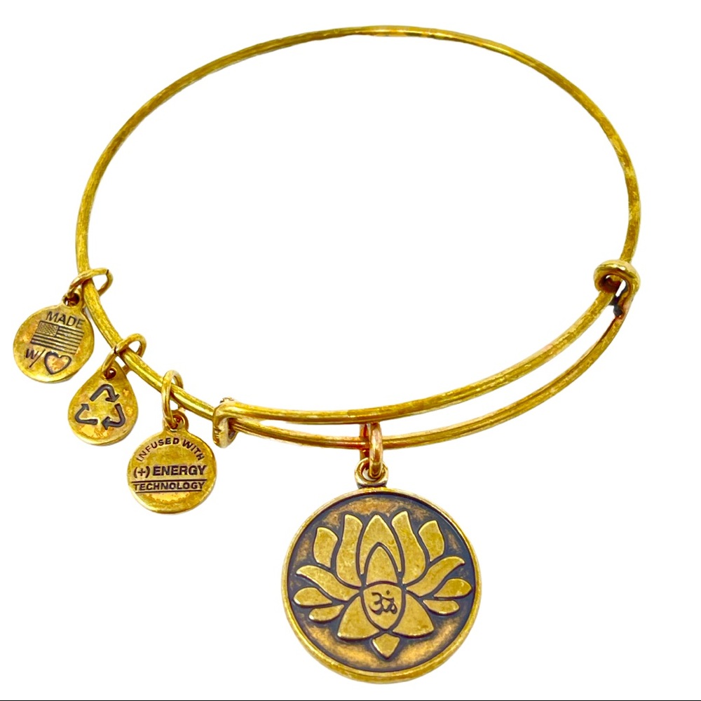 ALEX & ANI Lotus Peace Petals Bangle